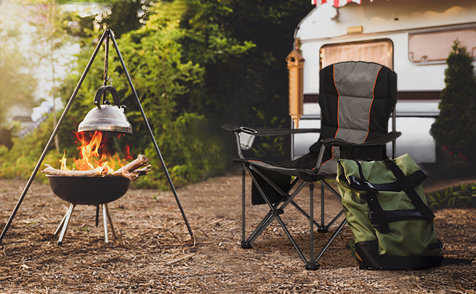 padded camping chair