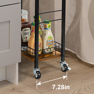 Kitchen Slim Rolling Cart