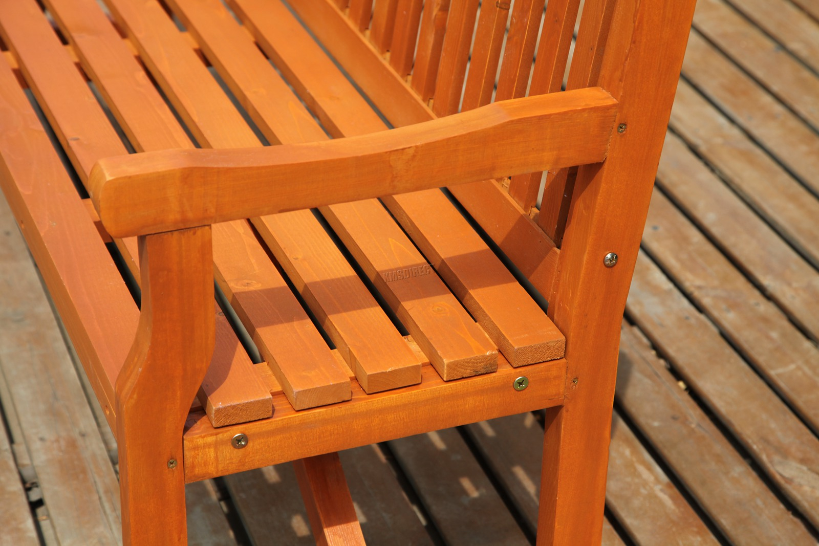 BIRCHTREE Garden Bench 3 Seater Chair Wood Patio Deck Patio Park Outdoor WGB02