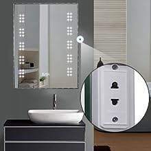 Warmiehomy Modern Illuminated LED Bathroom Mirror
