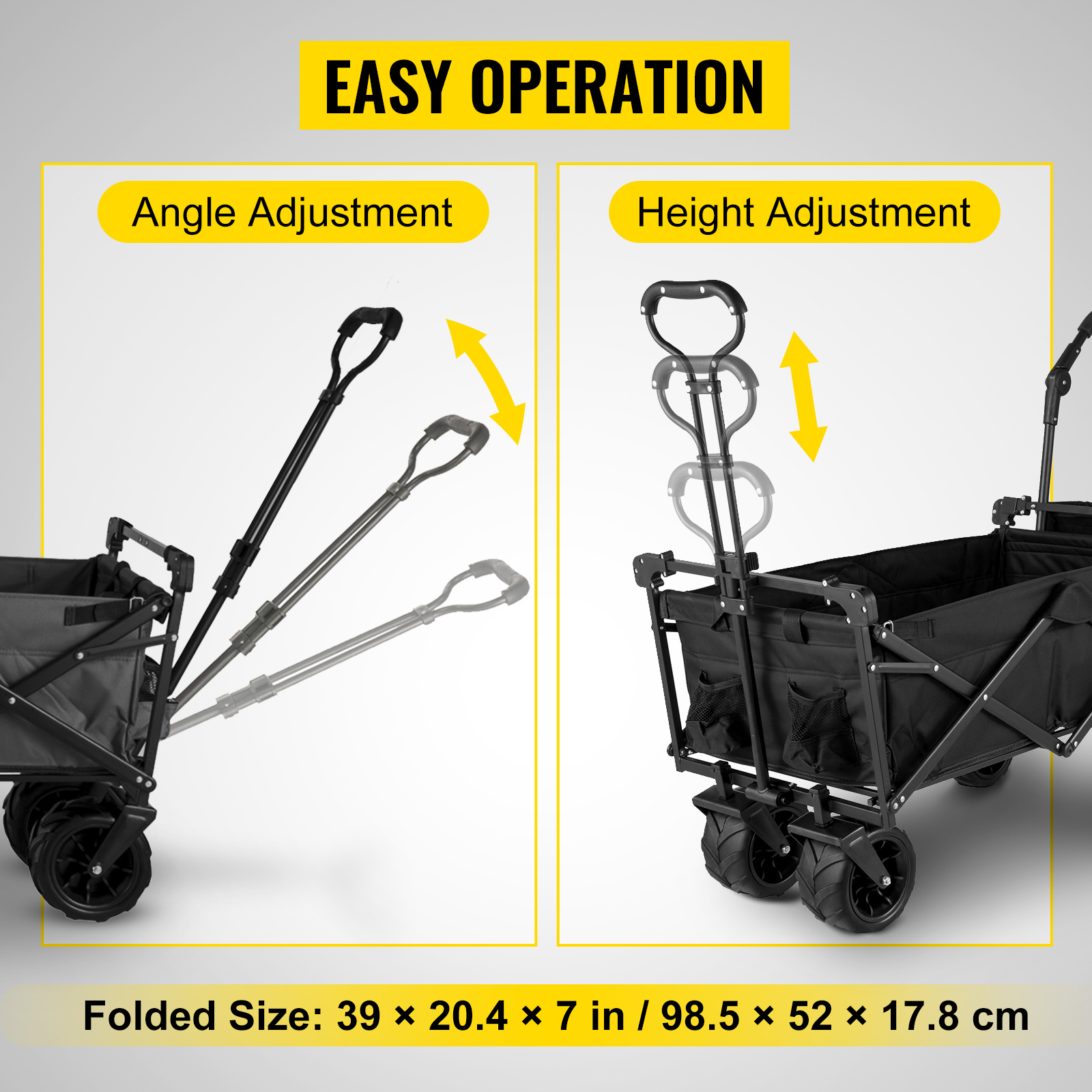 Collapsible Wagon Cart, Foldable, Camping