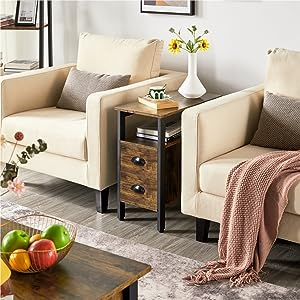 2 Drawers Side Table